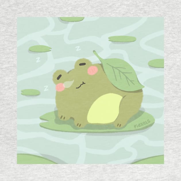 Sleepy Frog in Pond by Piexels